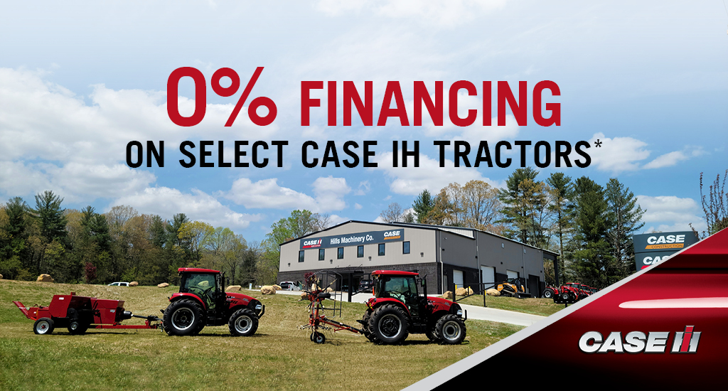 0% Financing on select Case IH Tractors
