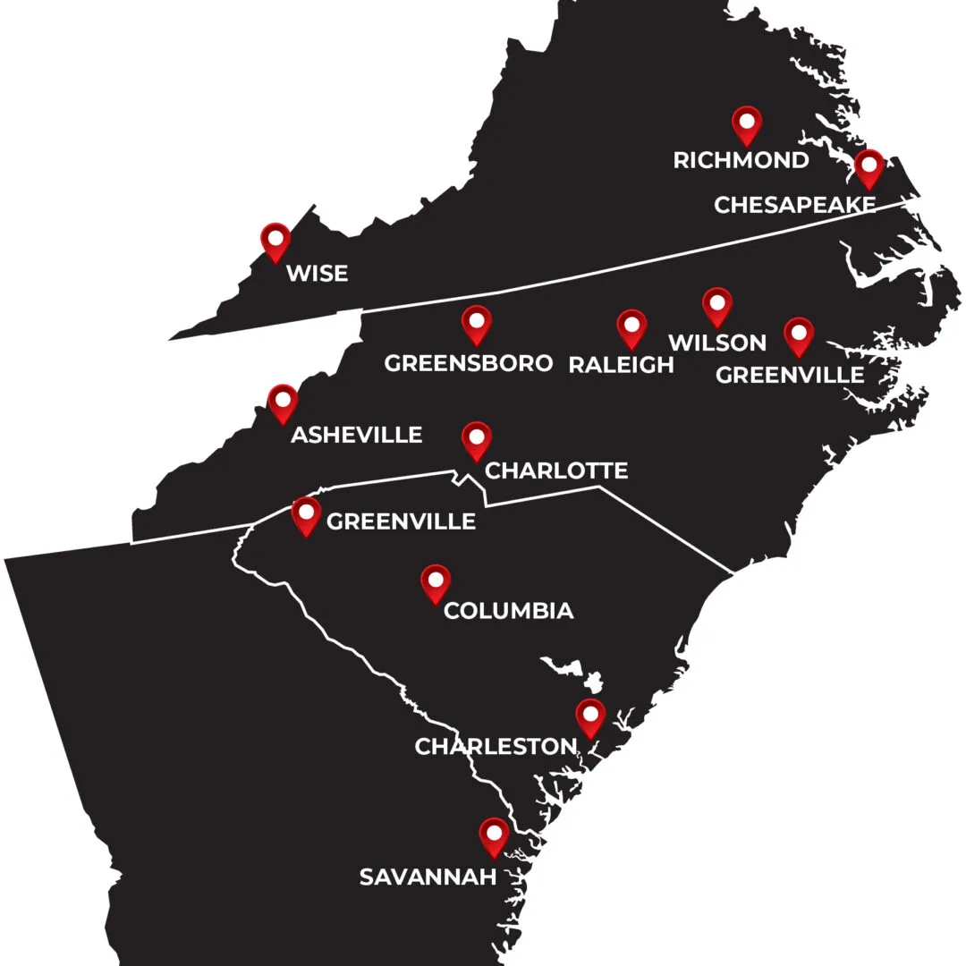 heavy equipment dealer SC NC VA GA