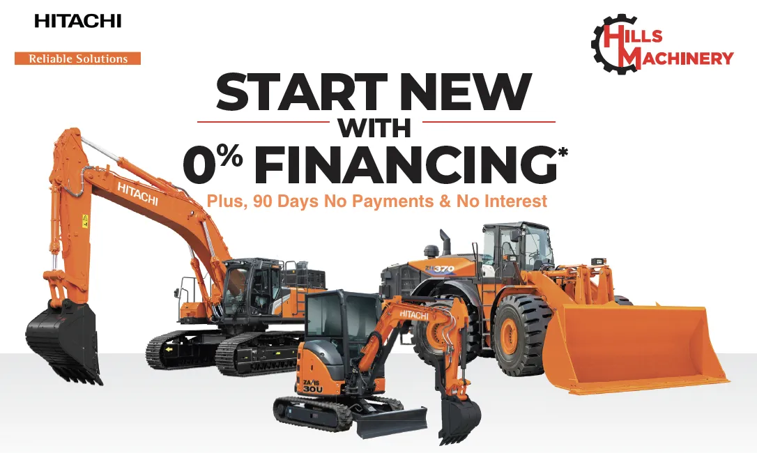 Hills Hitachi Heavy Equipment Construction Equipment 2026 Financing Incentives SC NC VA
